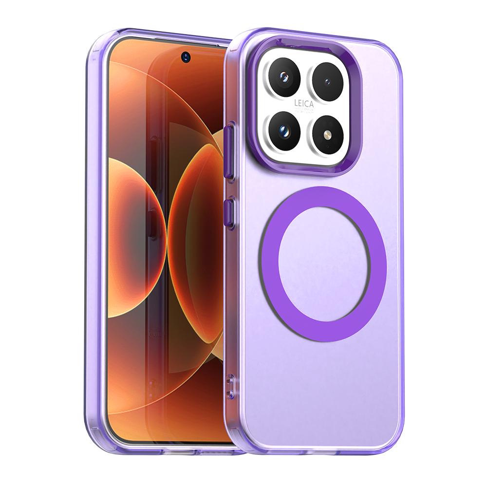

Matte Candy Magnetic Wireless Charge Transparent Case For Xiaomi 17 15T Pro Redmi Note 15 Pro Plus 15C Shockproof Phone Cover REDMI NOTE 15 5G фіолетовий