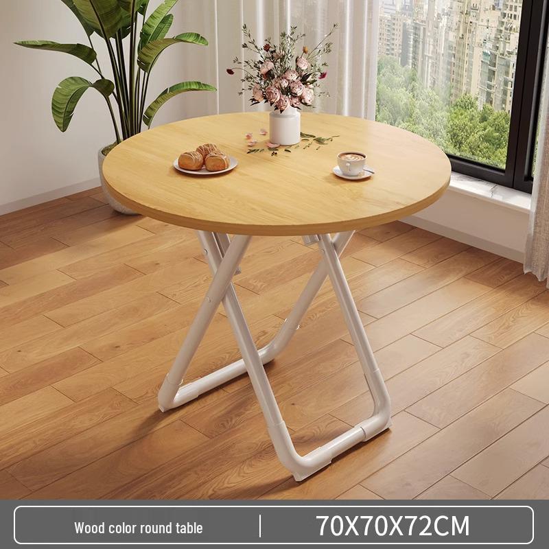 Compact Foldable Round Dining Table for Small Spaces