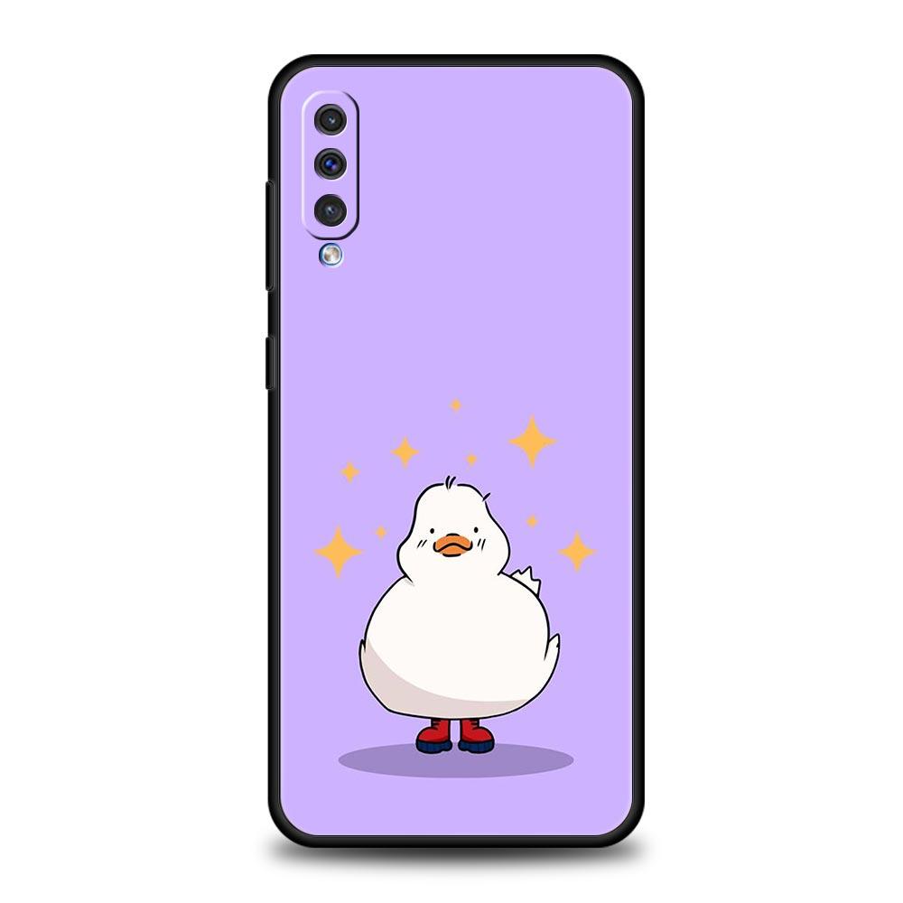 Süße Cartoon-Ente Handyhülle Für Samsung A54 A52 A24 A14 A50 A70 A10 A30 A40 A20S A20E A06 A12 A22 A34 A42 A32 5G A04s A16 Abdeckung
