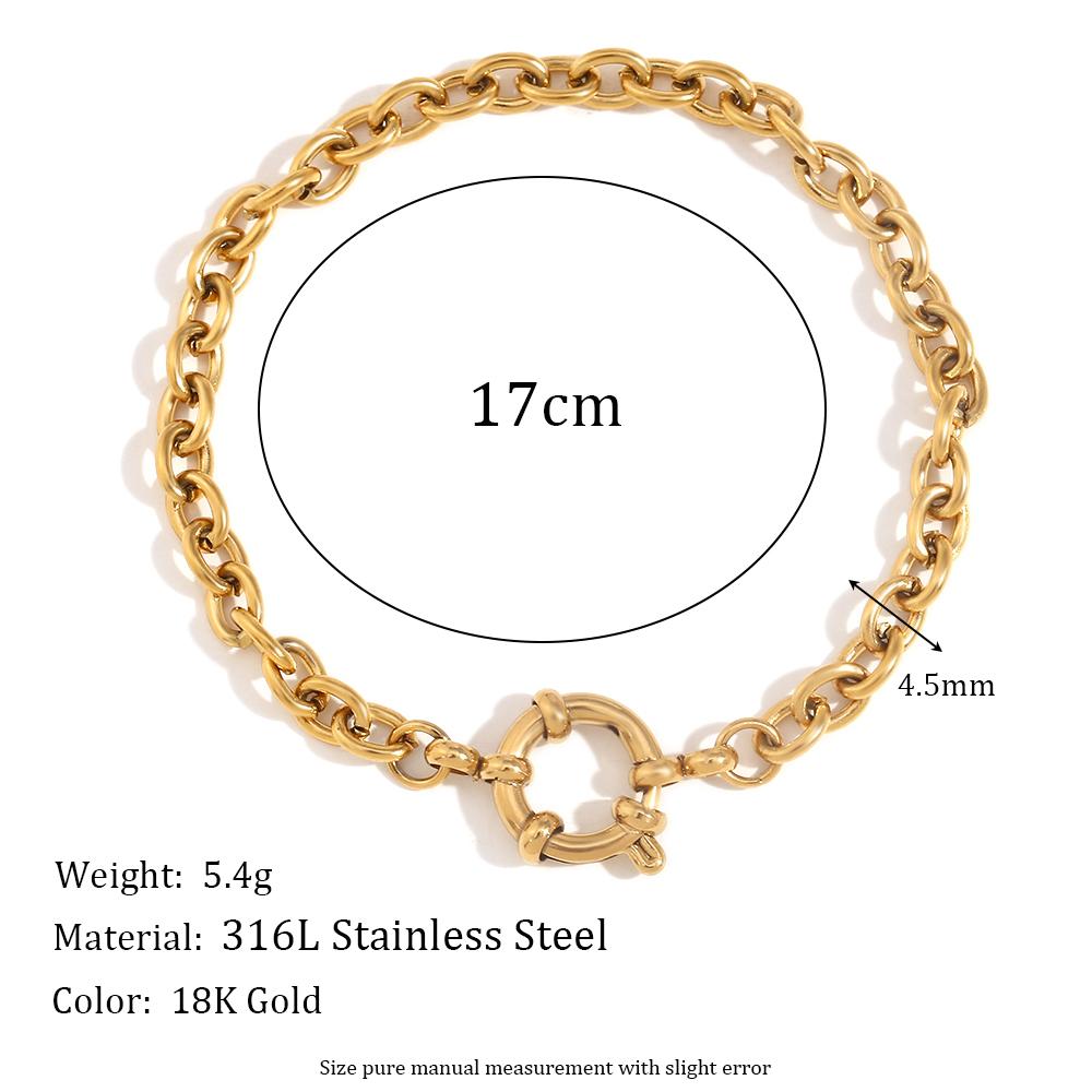 MamacitaSlay Classic Paper Clip Chain Blade Chain O Chain NK Chain Women's Hand Bracelets Trendy Women's Stainless Steel Jewelry