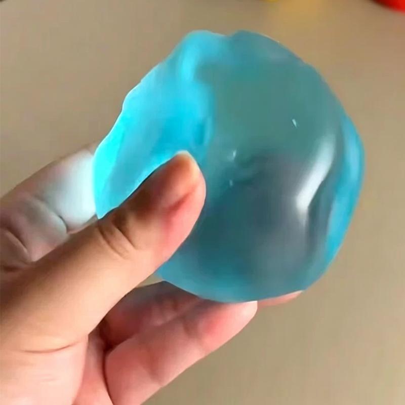 Blue Maltose Squishy Toys Anti Stress Sensory Fidgets Toy Soft Simulated Transparent Blue Maltose Slow-rebound Decompression Toy
