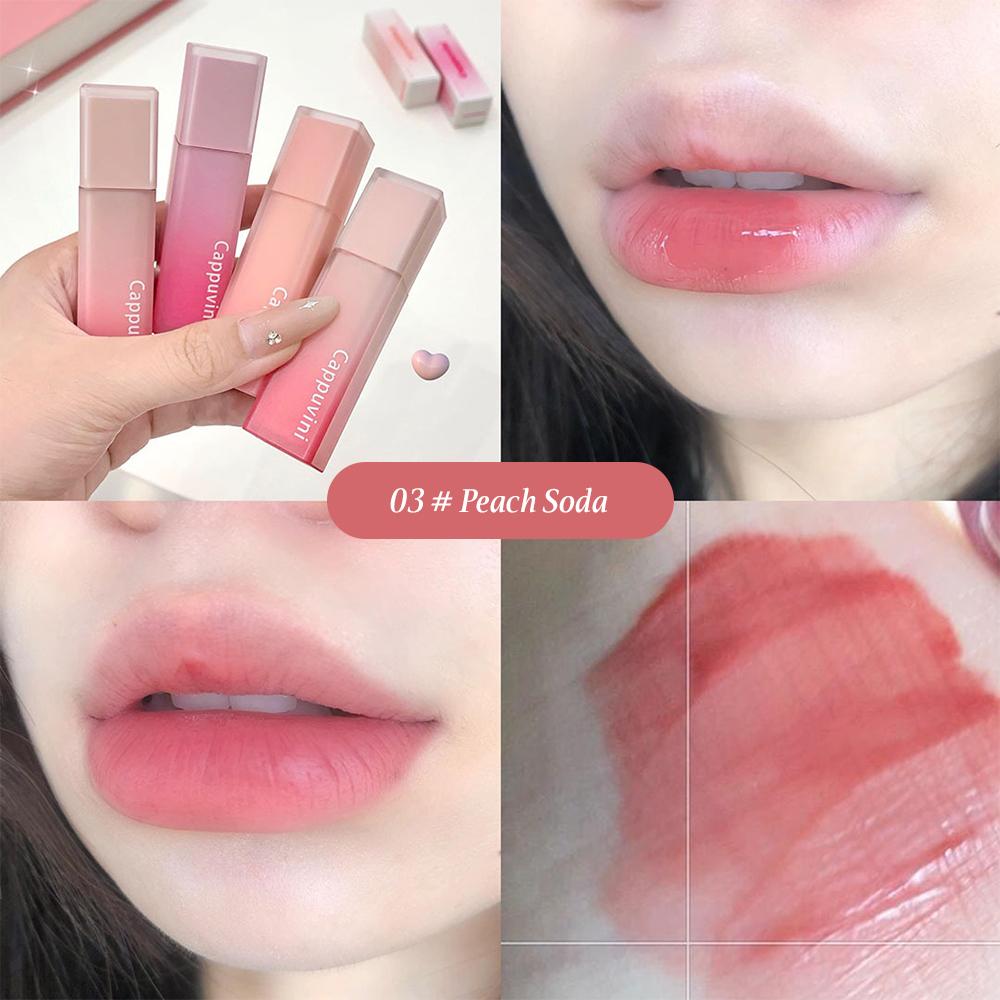 Cappuvini Nude Water Mist Lip Glaze Matt Samt Weiß Lipgloss Langanhaltender Lippenstift