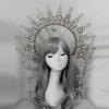 Diadema KC Halo Lolita Gotica Fatto a Mano Fascia Corona Dea del Sole Retrò Accessori per Capelli