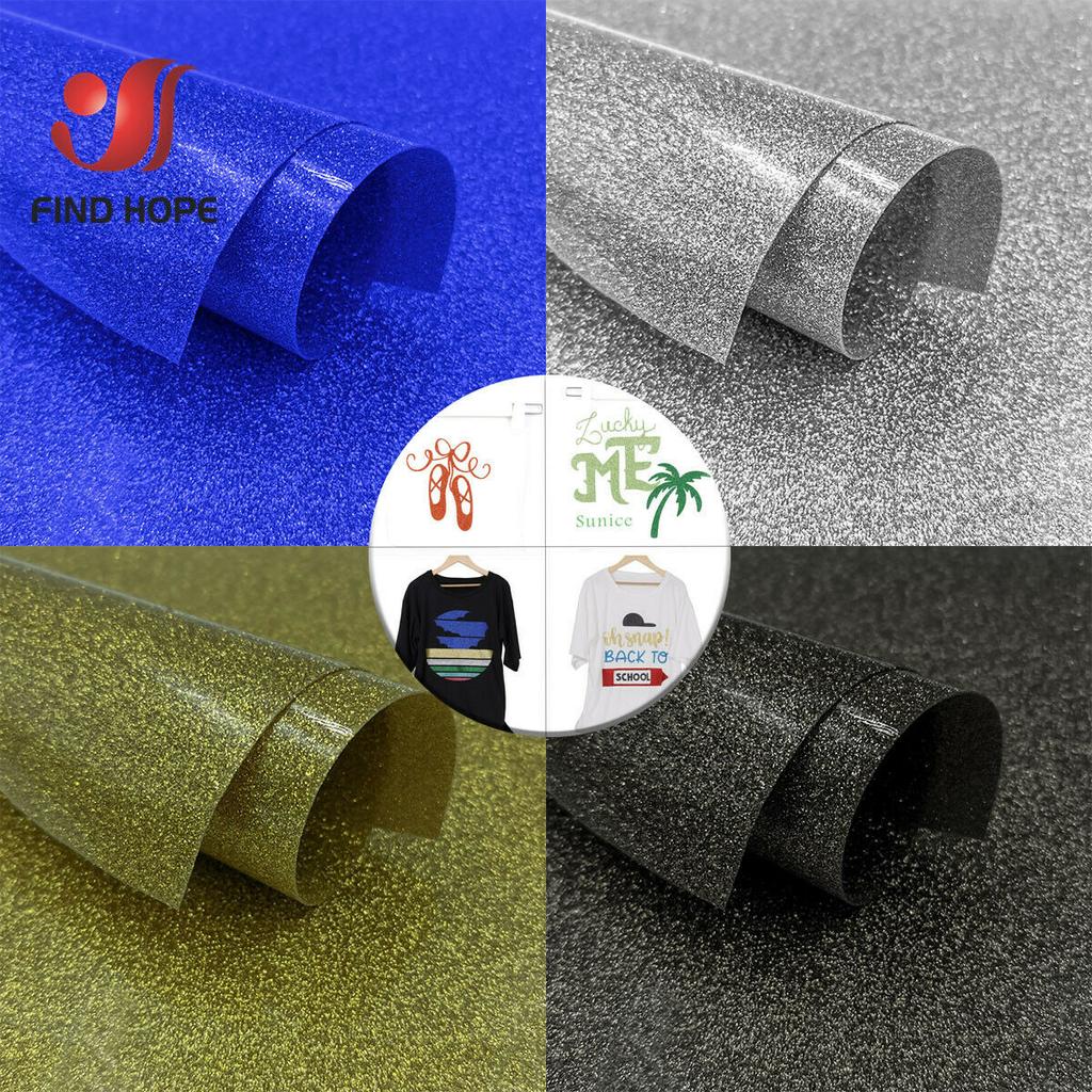 Sheet Glitter Shiny Heat Transfer Vinyl Iron-on Heat Press HTV T-shirt Textiles Cricut Iridescent Craft Cutter Film Sparkle