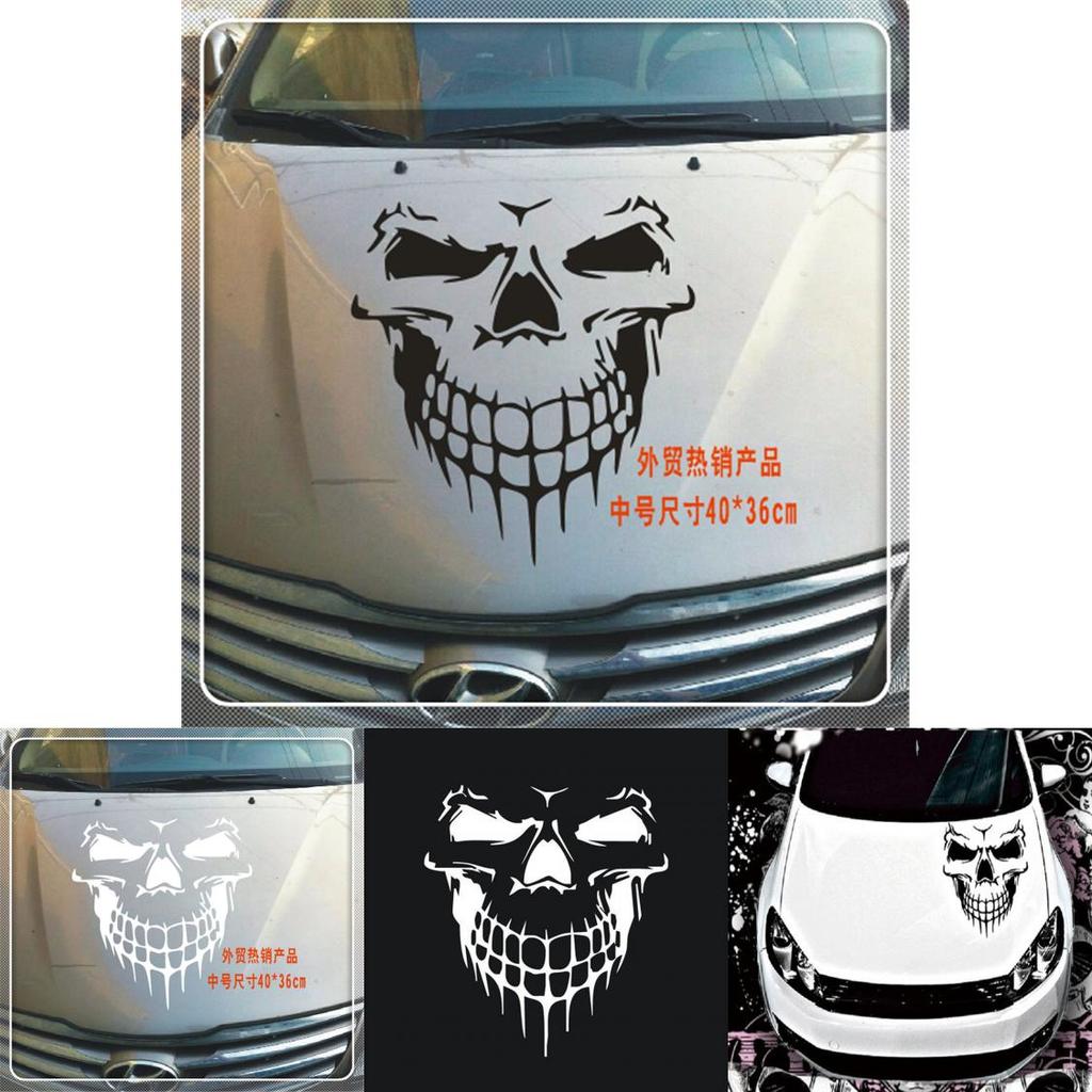 1 Pc Punisher Skull Head Car Sticker Featuring A Stylish Design For Ultimate Car Customization