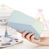 Leather Wallet For Women, Clutch Travel Tassel Purse Wristlet In Colorblock Leather With Card Slots Money Organizer And Phone Holder