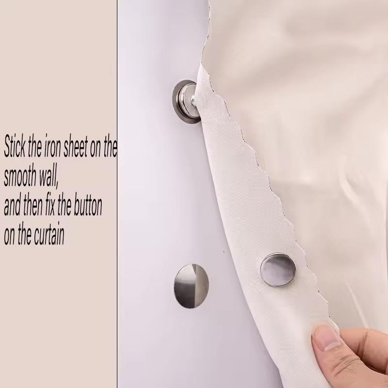 Metal Curtain Magnetic Closure Wall Mounted Magnetic Buckle Shower Curtain Magnet Clips Detachable Window Screen Fixed Fastener