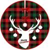 Christmas Carpet In Red With A Reindeer Pattern