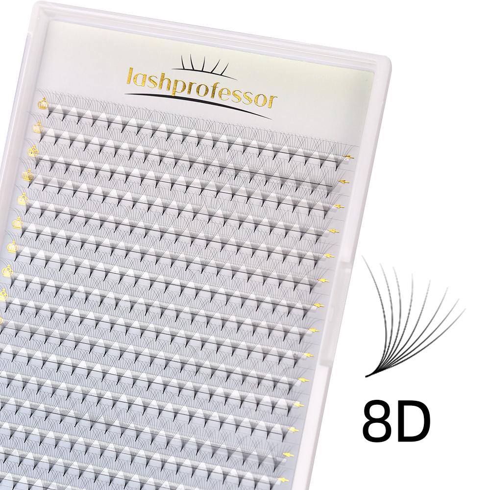 Lashprofessor 3D/4D/5D/6D Sharp Premade Volume 320Fans 8D/10D/12D Individual Lash Extension Pointy Thin Stem Russian Volume Lash