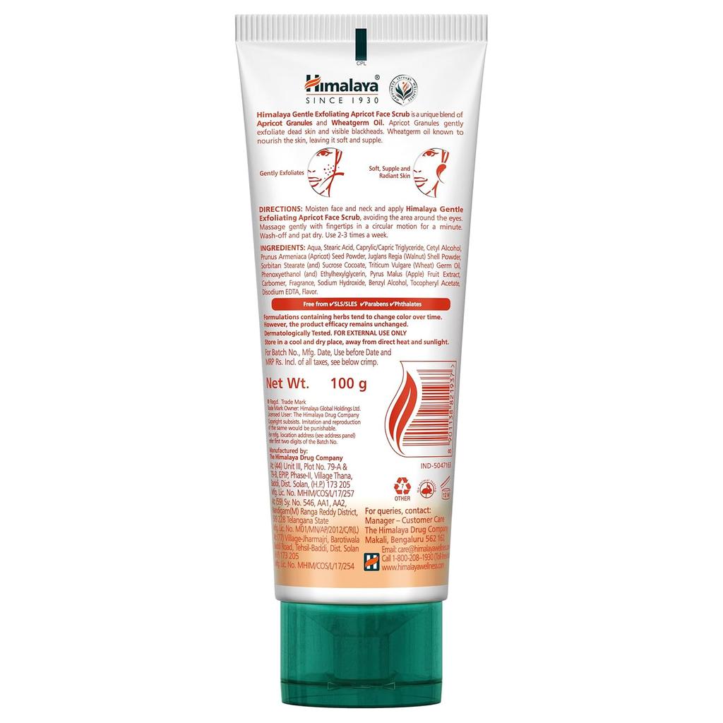 Himalaya Herbals Gentle Exfoliating Apricot Scrub, 100g