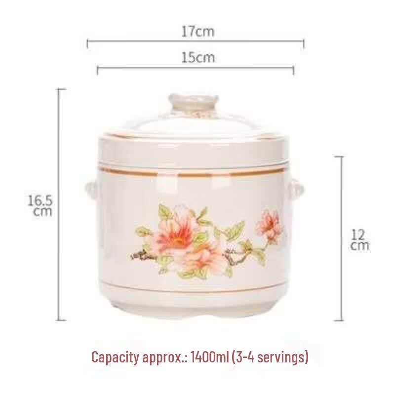 Ceramic Double-Lid Stew Pot