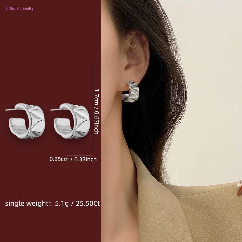 

Позолоченные серьги-кольца в стиле ретро - Элегантный европейский и американский стиль для женщин