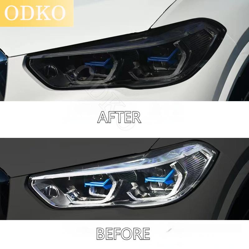 For Tesla Model 3 Y X S - Pre-cut PPF Car Headlight Protective Film TPU Rearview Mirror Transparent Scratch Resistant