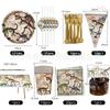 Dinosaur Fossils Archaeology Themed Birthday Party Paper Plates Paper Cups Paper Tissue Tableware Decorative Kits Supplies