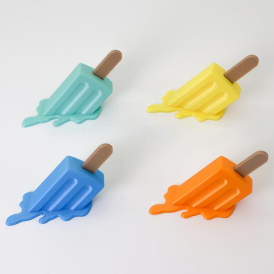 Schmelzendes Eiscreme Kühlschrankmagnet 3D Schmelzender Eisstiel Dekorative Kühlschrankmagnet Notizhalter für Zuhause Küche Büro
