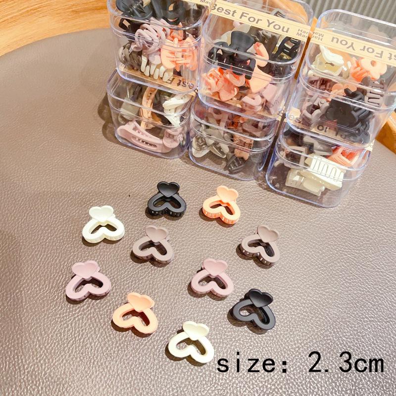 Milk Coffee Princess Mini Hair Claw Clip for Bangs and Forehead Hair
