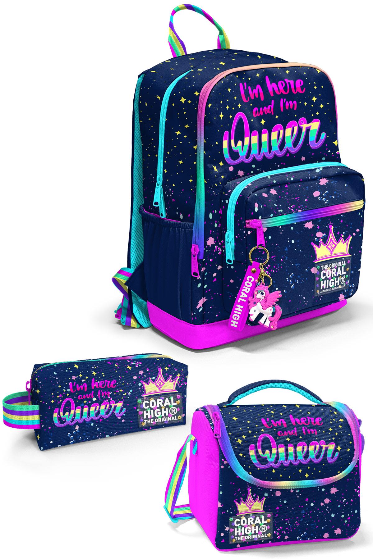 

Coral High Multicolored 3-Piece School Bag Set SET0123635
