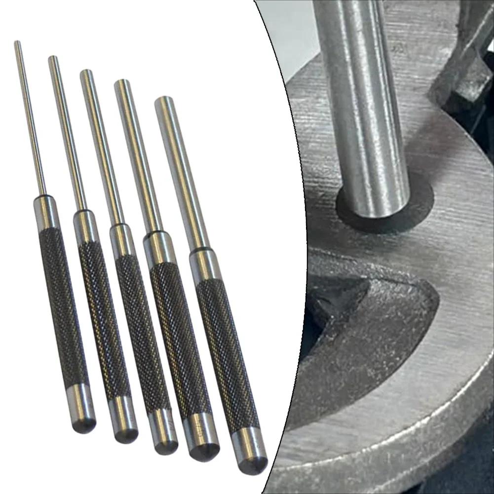 5pcs Pin Punch 8in Long Carbon Steel Pin Punch Set Removing Repair Tool For Jewelers Watchmaker Engineers Carpenters