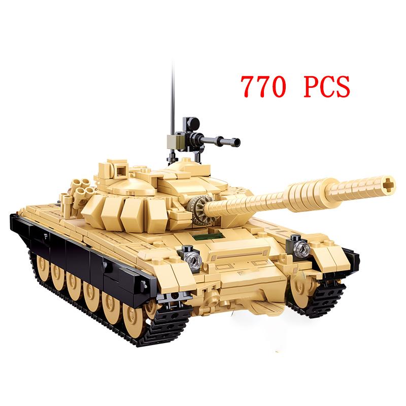 Military Vehicles Tank Sets SWAT Army City Police T34 Model Building Blocks DIY Brick Kids Toys Classic World War II WW2