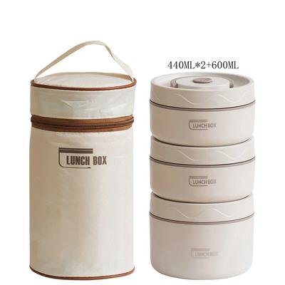 304 Stainless Steel Insulated Lunch Box Portable Insulated Food Lunch Set with Thermal Lunch Box 3 Separate Stackable Lunch Container Lyp015