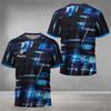 Herren Tischtennis T-Shirt mit digitalem Handsome-Print, Herren Sommer Sport Tischtennis T-Shirt, Trainings Schnelltrocknendes T-Shirt,
