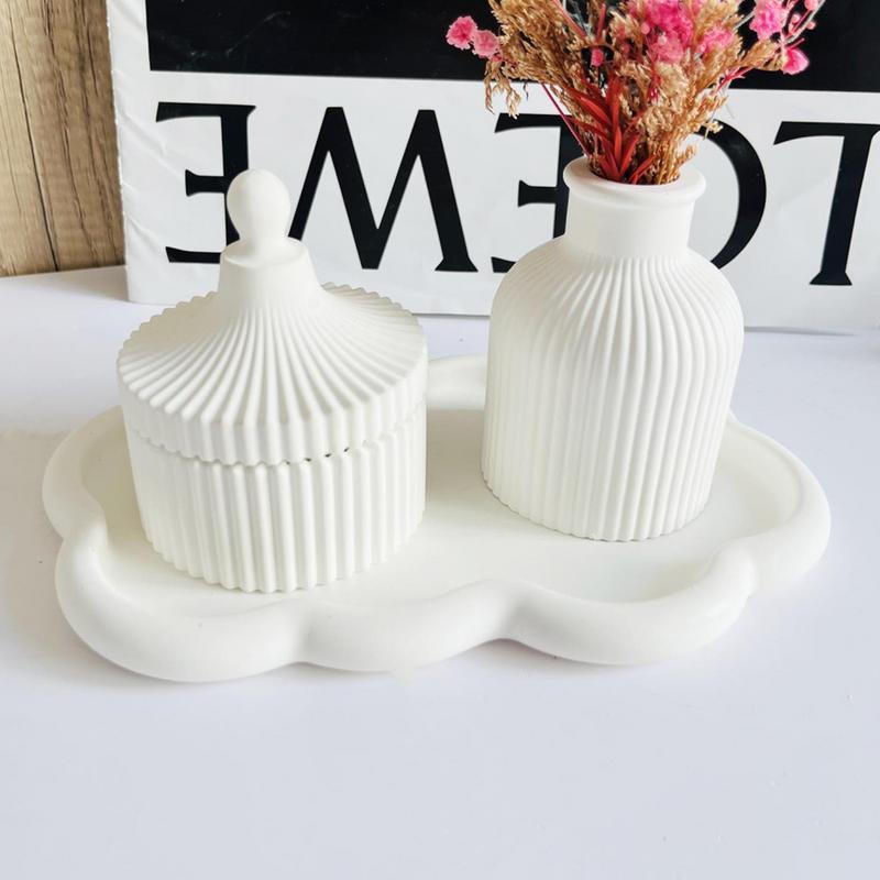 Silicone Flower Vase Molds Storage Container Moulds Silicone Flower Vases Casting Molds Epoxy Resin Molds For Making Flower