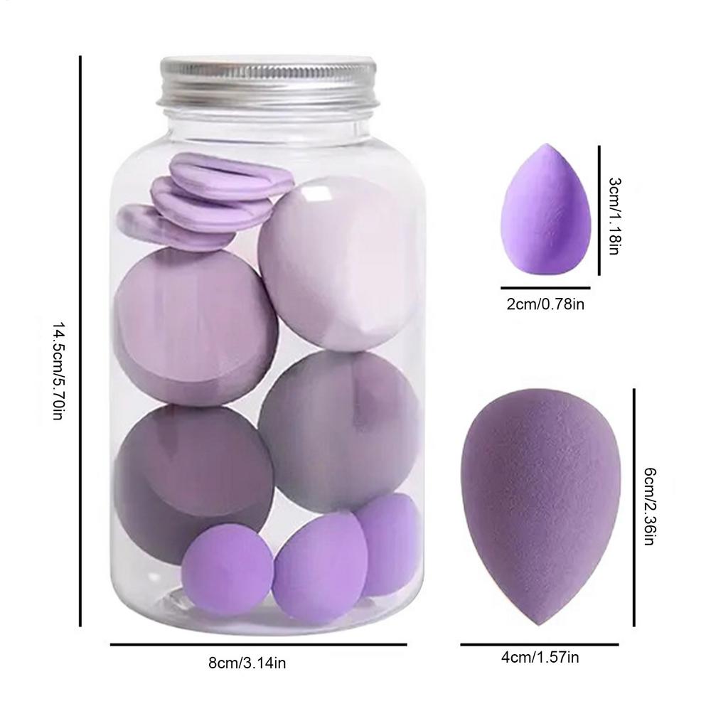 14pcs/set Mini Make Up Sponges Makeup Sponge Cosmetic Soft Beauty Sponge Powder Puff Long Lasting Beauty Sponge Wet Dry Use