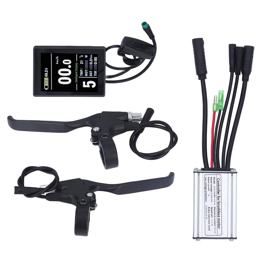 15A Electric Bike Motor Controller with LCD8S Panel Road Bike Fully Waterproof Conversion Kit for 250W Motor