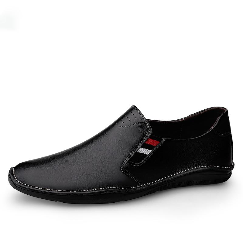 2022 Newest Mens Genuine Cow Leather Casual Shoes Men Loafers Moccasins Flats For Man Slip On Business Male Footwear Driving Shoes
