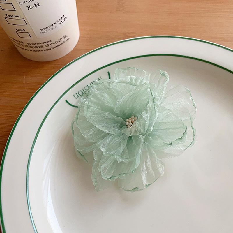 1 STK Nye Søte Barn Organza Simulerte Blomster Jenter Hårnåler Hårklemmer Barn Hodeplagg Baby Hårtilbehør
