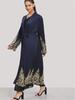 Dubai Abaya European & American Lace Stitch Fashion Cardigan Robe 1495