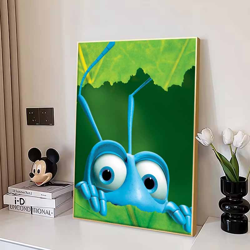 Disney 5D DIY Diamond Painting: Felicitys Insect Crisis Illustration Full Round Diamond Mosaic Cartoon Embroidery Art Painting for Home Decoration