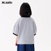 M.Latin Girls' 2025 Summer Polo Neck Short Sleeve T-shirt