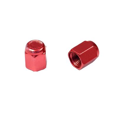 MOTO BASE Motorcycle Air Valve Cap | MBAP-AVC-03 | Red (Hexagon Type)