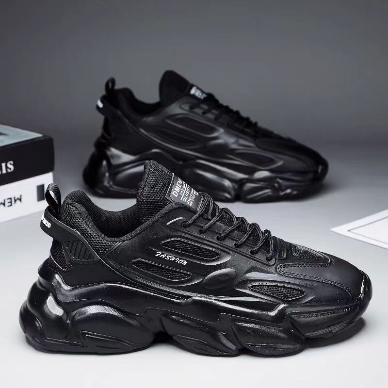 Men's Shoes Spring and Autumn Darth Vader Versatile Casual Running Soft-soled Sports Men's Thick-soled Heightening Little White Dad Trendy Shoes