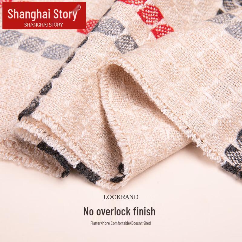 Women's Cashmere Blend Plaid Scarf Shawl