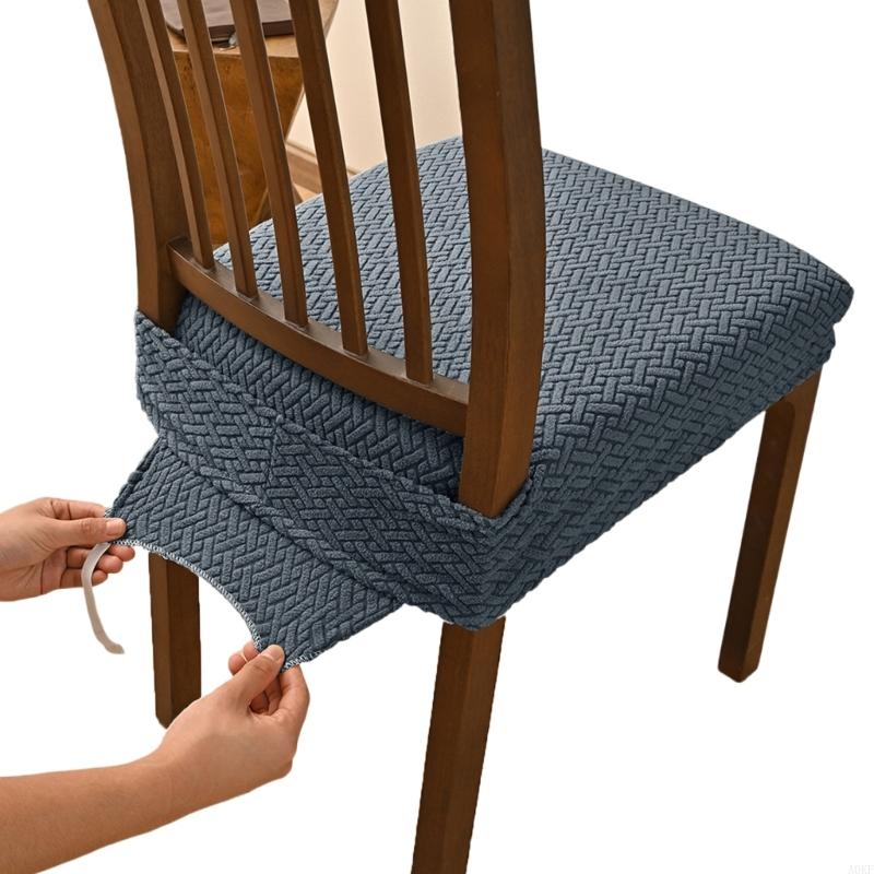 Memory Foam Chair Cushion Cover With Slip Proof Silicone Particles Bottom Polyester Fabric For Office Home Seats 40-50Cm A0Kf