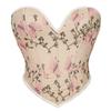 Heart Print Off-Shoulder Women's Bandeau Body Shaper Top