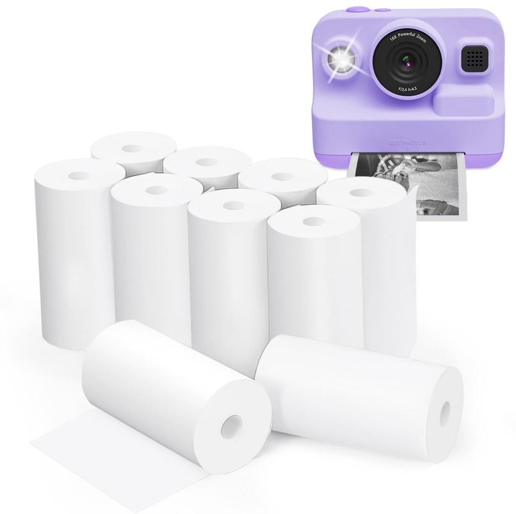 Rolo de Papel Térmico Ecológico Sem BPA para Câmeras Polaroid Infantis (57x25mm)