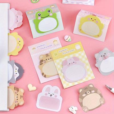 Cute Cartoon Animal Sticky Notes, Office Use, Creative Animal Standing Message Memo Sticky Notes, Teacher Classroom Prize Gift.