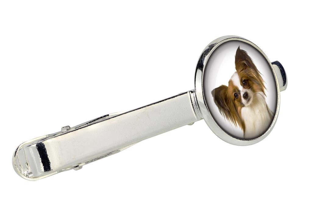 Papillon, Continental Toy Spaniel, Butterfly Dog - Tie Clip, Ornament, Jewelry for an Evening Outfit by Art-Dog