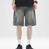 Men's Summer American Retro Five-point Jeans Men's Loose Love Couple All-match Shorts