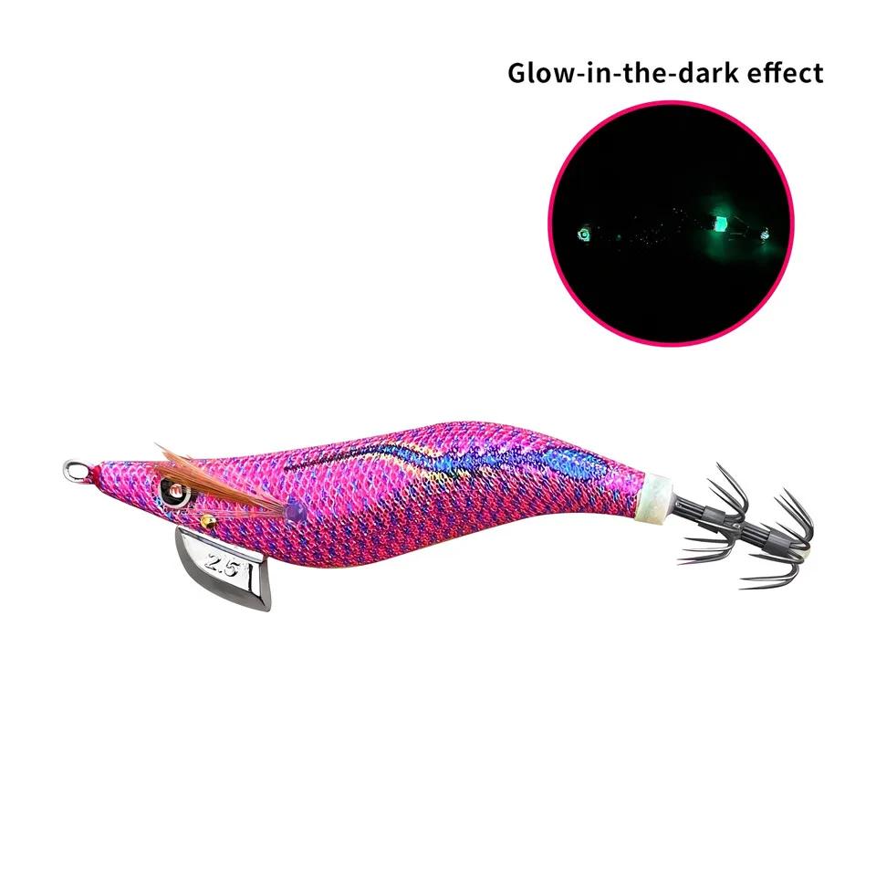 Artificial Hard Bait Luminous Squid Jig Sea Fishing Lure Octopus 3.5#3.0 # 2.5 # Japan Fishing Tackle