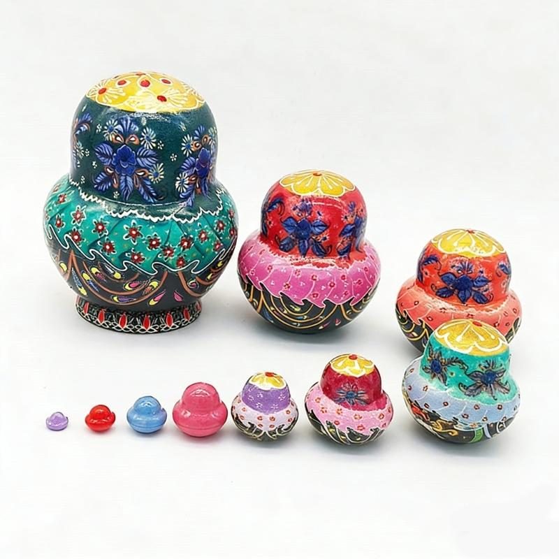 Matryoshka Russian Nesting Doll Traditional Art Russian Nesting Dolls Set of 10 Layers Wooden Toy for Children