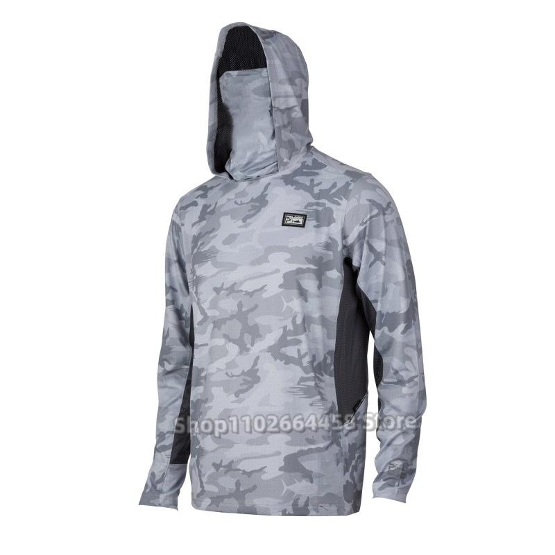 PELAGIC camouflage fishing suit for men and women long-sleeved mask hoodie sun protection breathable fishing suit can be
