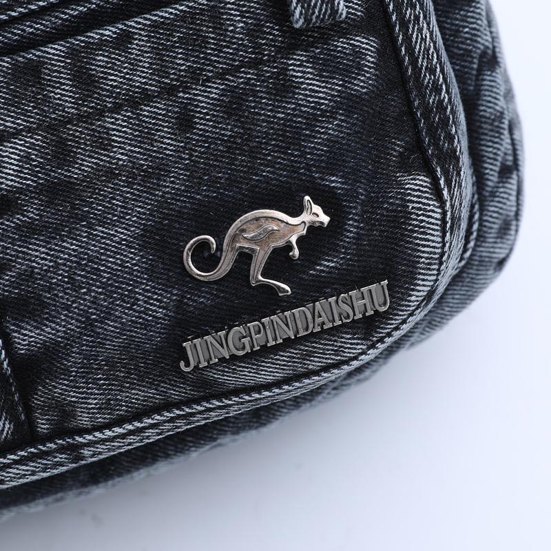 Denim Multi-Layer Small Square Bag Women's Shoulder Crossbody Bag