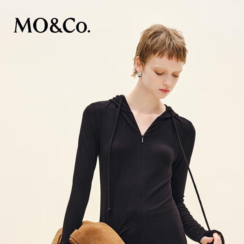 

MO&Co. Женская вязаная куртка с капюшоном приталенного силуэта S