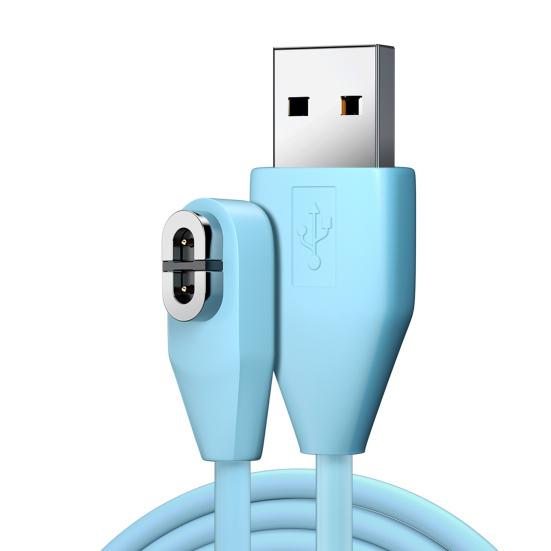 

Bluetooth-совместимый кабель для зарядки наушников, магнитная линия быстрой зарядки 1 м, кабель-адаптер для зарядки наушников костной проводимости для Shokz AS800/S803/S810 синий