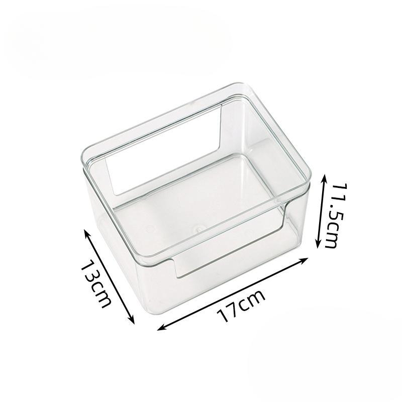 Desktop Storage Box Transparent Dust-proof Covered Organization Box Office Desk, Stationery Desk Small Sundries Box