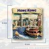 Hong Kong Fridge Stickers Creative Victoria Harbor Bauhinia Fridge Magnets Home Decor China Travelling Souvenirs Wedding Gifts